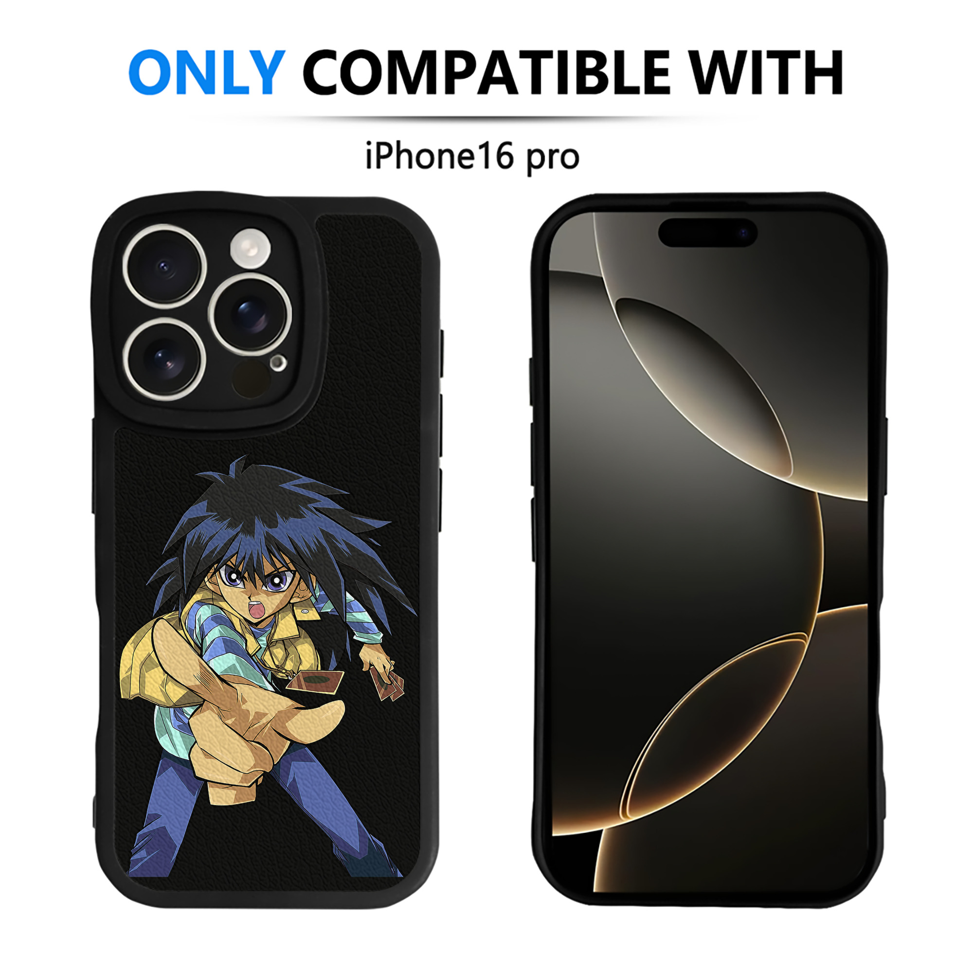 （画像用） 遊☆戯☆王 Yu-Gi-Oh! 【iPhone 16シリーズ対応】シリコンスマホケース（レザー調） 材質：シリコン